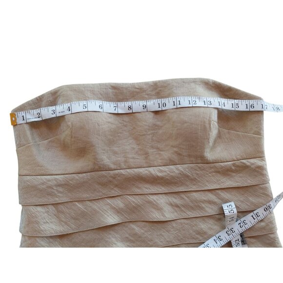 Jessica Howard Tiered Champagne Cocktail Dress Size 12 Rayon,polyester,Nylon - Picture 6 of 7